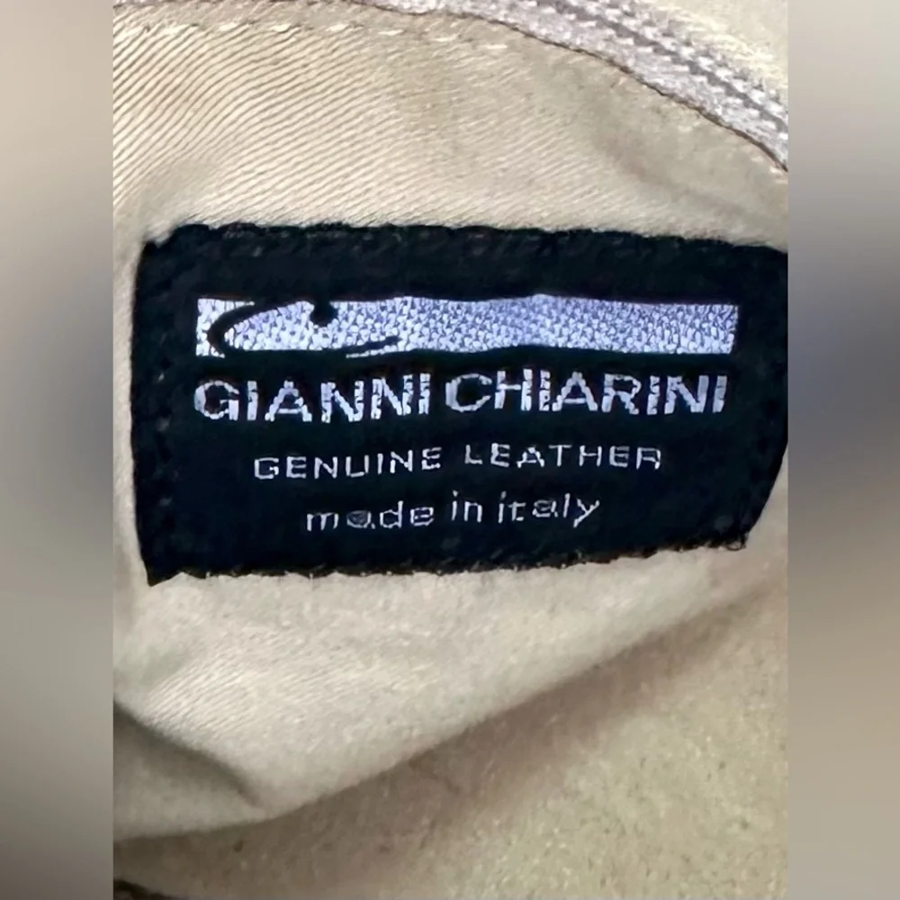 Gianni Chiarini Woven Chevron Leather Tote Bag with Zipper - Made in Italy - Picture 9 of 9